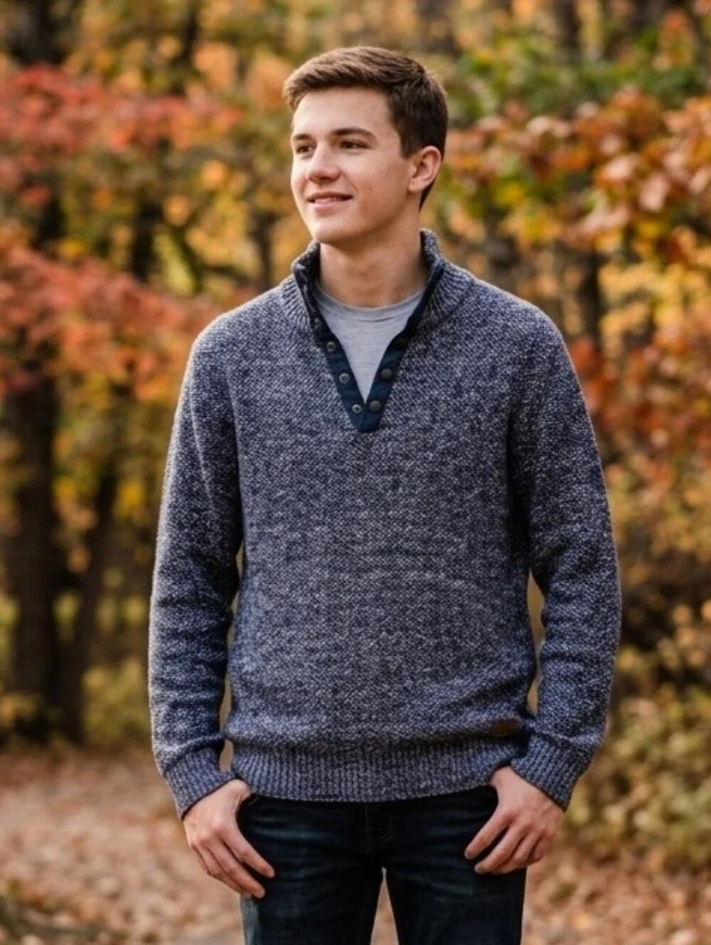 Buffalo David Bitton Pulliver Sweater Fleece Lined Mens Size M‎ Elbow Patches